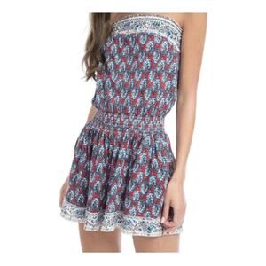 Ella Moss Revolve Bordeaux Tapestry Romper in Brick Cotton Size Large